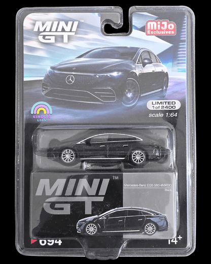 Mini GT Mercedes - Benz EQS 580 4MATIC (Black) - Mijo Exclusives - Kinder Logs