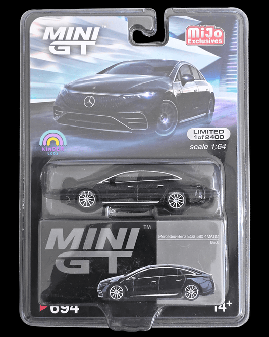Mini GT Mercedes - Benz EQS 580 4MATIC (Black) - Mijo Exclusives - Kinder Logs