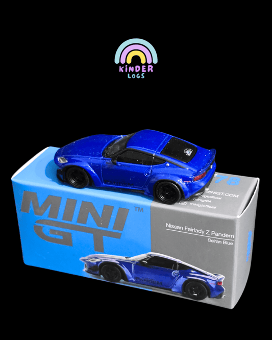 Mini GT Nissan Fairlady Z Pandem - Seiran Blue (Open Box) - Kinder Logs