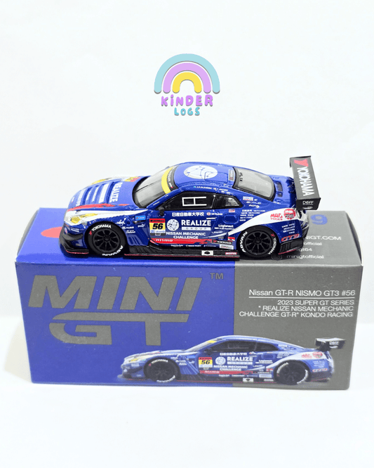 Mini GT Nissan GT - R NISMO GT3 56 - 2023 Super GT Series - Kondo Racing - Kinder Logs