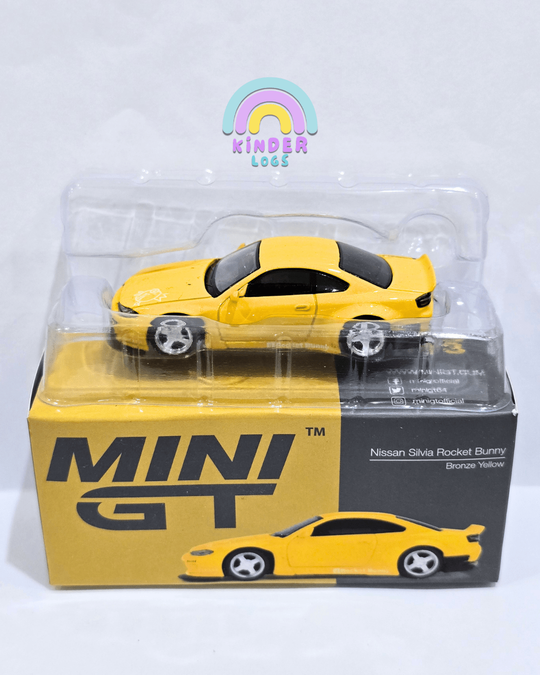 Mini GT Nissan Silvia Rocket Bunny (Bronze Yellow) - Open Box - Kinder Logs