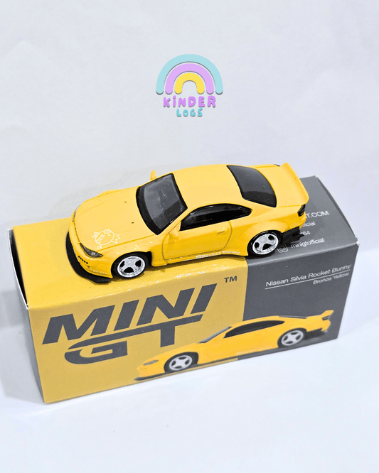 Mini GT Nissan Silvia Rocket Bunny (Bronze Yellow) - Open Box - Kinder Logs