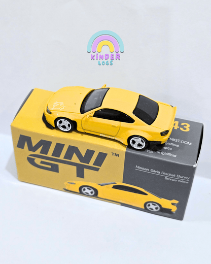 Mini GT Nissan Silvia Rocket Bunny (Bronze Yellow) - Open Box - Kinder Logs