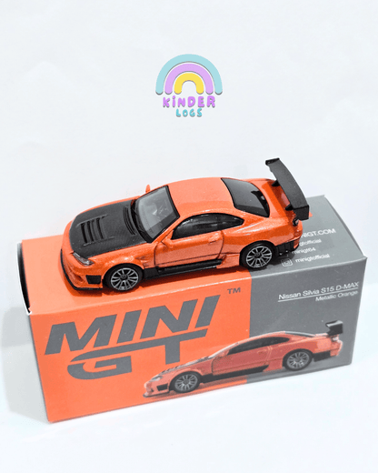 Mini GT Nissan Silvia S15 D - MAX - Metallic Orange (Open Box) - Kinder Logs