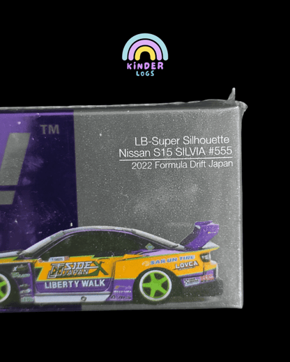Mini GT Nissan Silvia S15 LB - Super Silhouette #555 - 2022 Formula Drift Japan - Kinder Logs