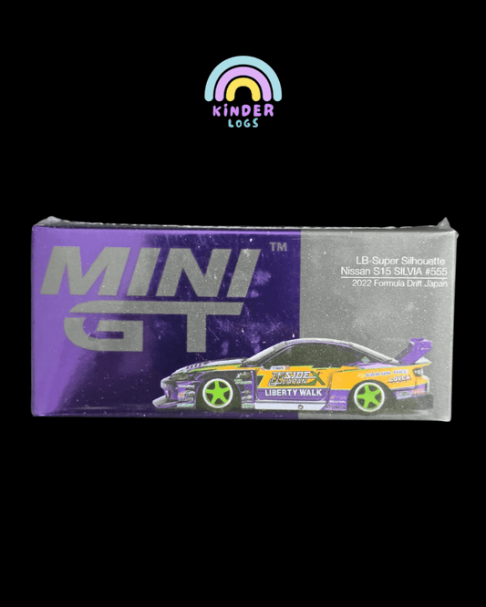 Mini GT Nissan Silvia S15 LB - Super Silhouette #555 - 2022 Formula Drift Japan - Kinder Logs