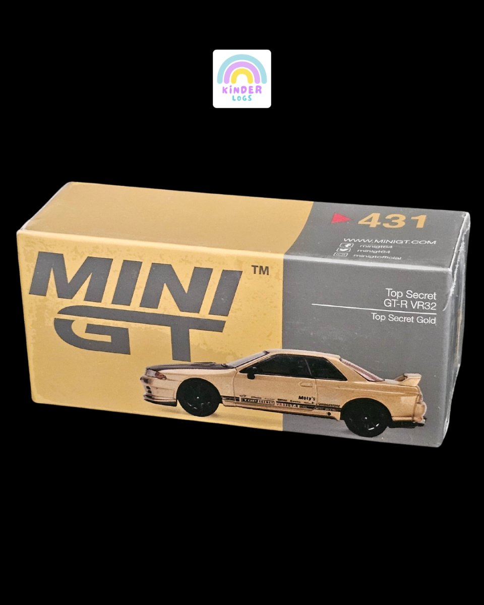 Mini GT Nissan Skyline GT - R VR32 Top Secret Gold - Kinder Logs