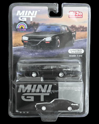 Mini GT Nissan Skyline Kenmeri Liberty Walk - Matte Black - Mijo Exclusives - Kinder Logs