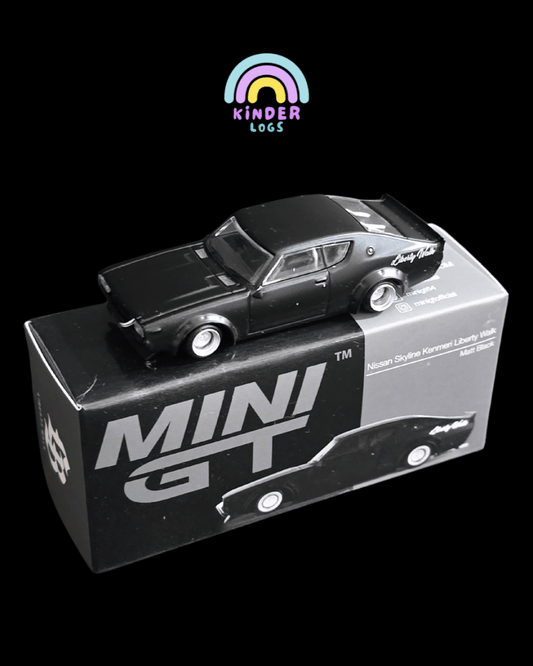 Mini GT Nissan Skyline Kenmeri Liberty Walk - Matte Black (Open Box) - Kinder Logs