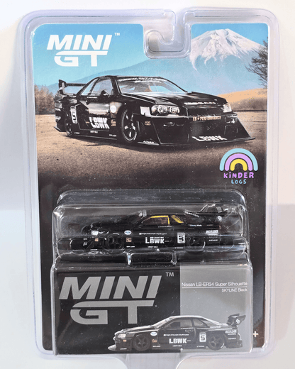 Mini GT Nissan Skyline LB - ER34 Super Silhouette LBWK - Skyline Black - Kinder Logs