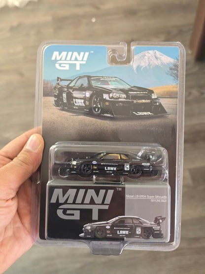 Mini GT Nissan Skyline LB - ER34 Super Silhouette LBWK - Skyline Black - Kinder Logs
