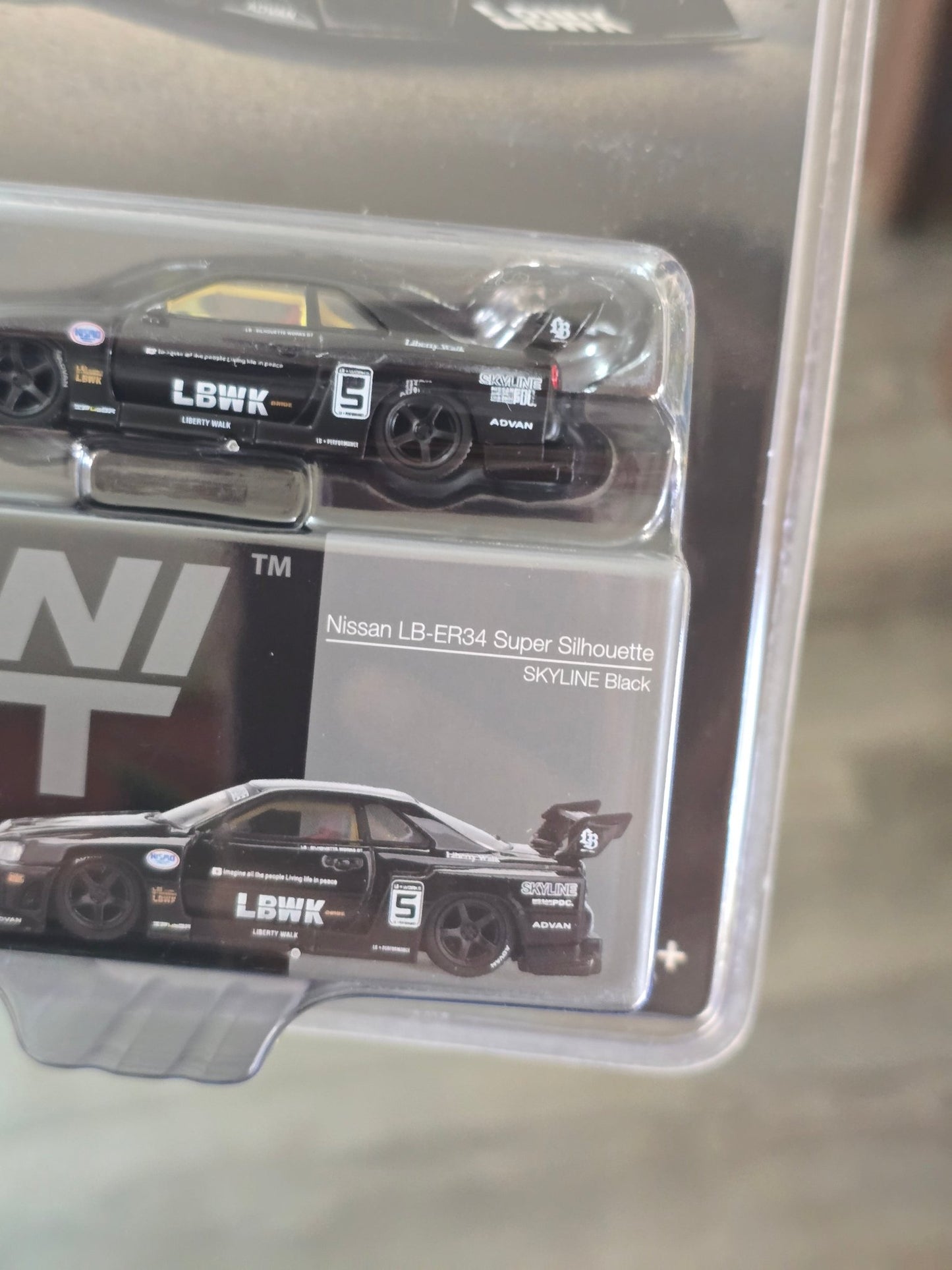 Mini GT Nissan Skyline LB - ER34 Super Silhouette LBWK - Skyline Black - Kinder Logs