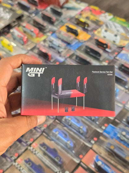 Mini GT Paddock Service Tent Set - Advan Edition (Open Box) - Kinder Logs