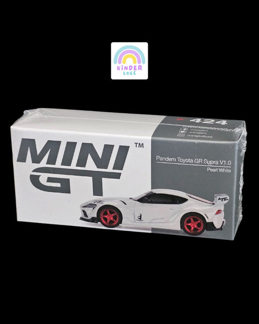 Mini GT Pandem Toyota GR Supra V1.0 Pearl White - Kinder Logs