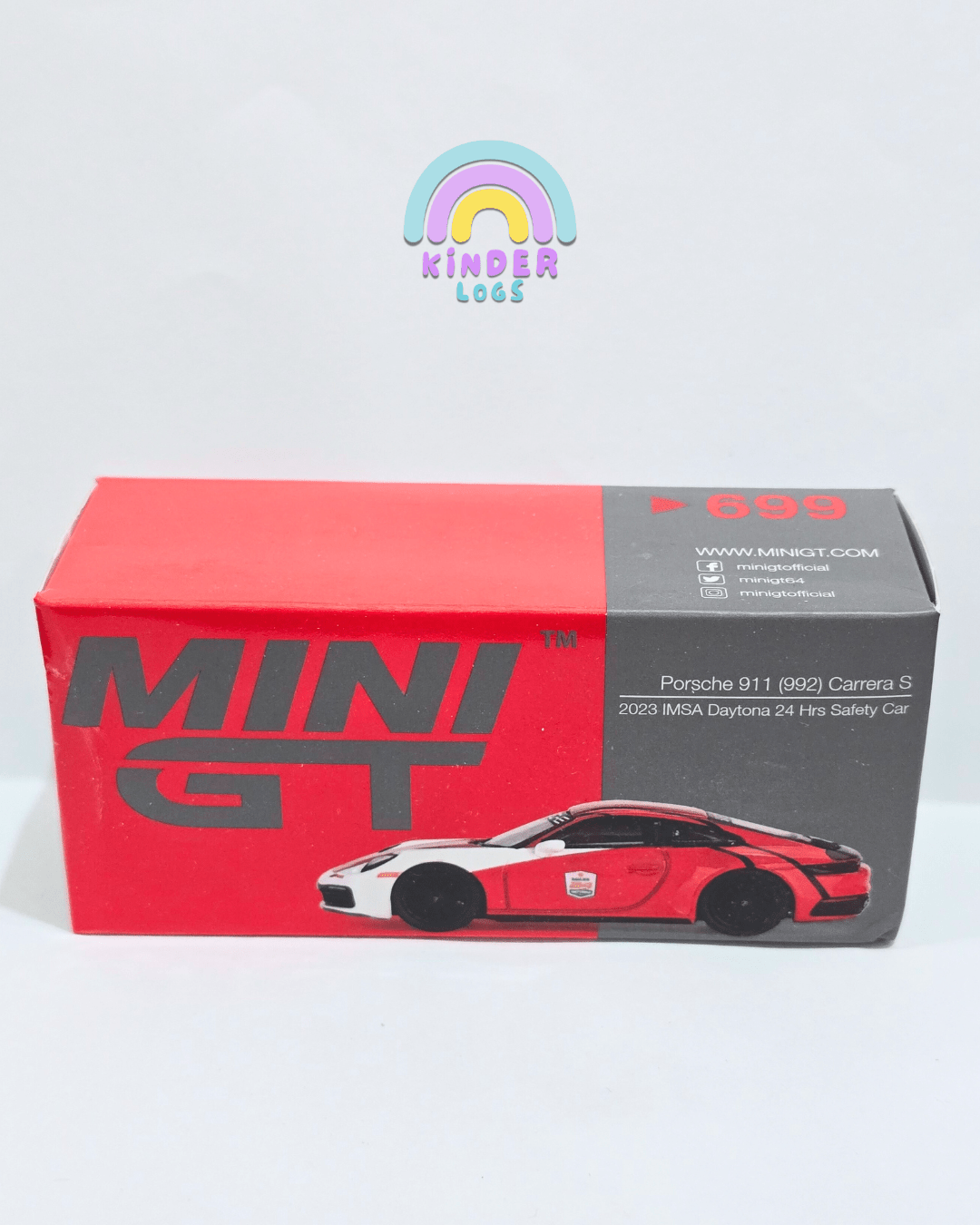 Mini GT Porsche 911 (992) Carrera S (Open Box) - Kinder Logs