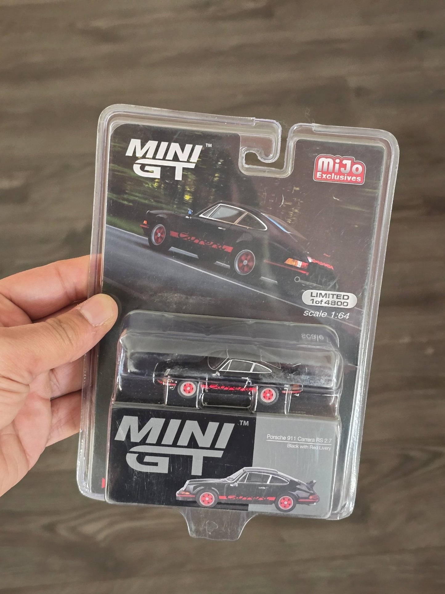 Mini GT Porsche 911 Carrera RS 2.7 - Black - Mijo Exclusives - Kinder Logs
