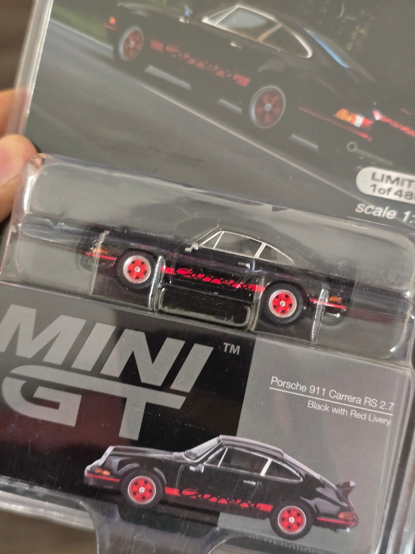 Mini GT Porsche 911 Carrera RS 2.7 - Black - Mijo Exclusives - Kinder Logs