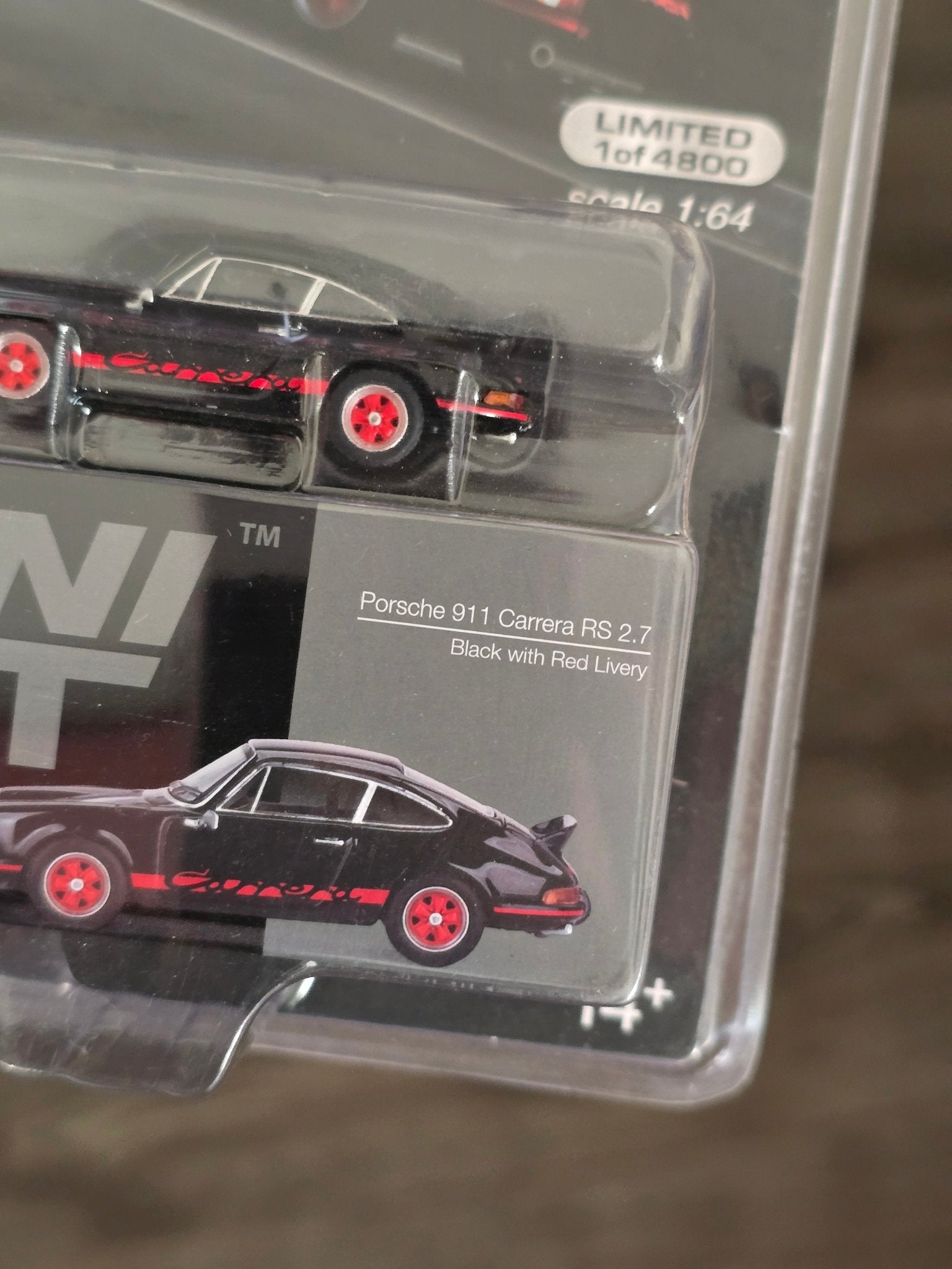 Mini GT Porsche 911 Carrera RS 2.7 - Black - Mijo Exclusives - Kinder Logs