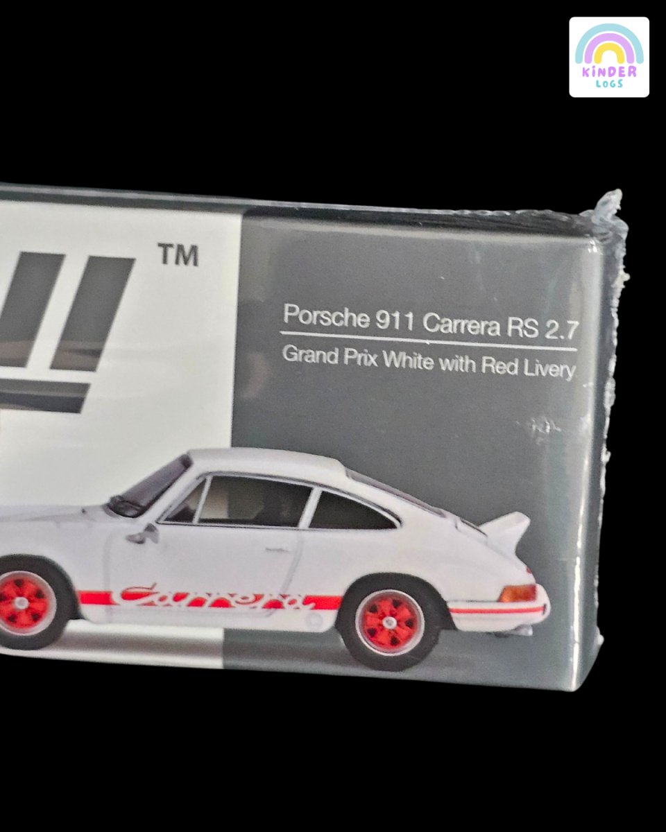 Mini GT Porsche 911 Carrera RS 2.7 Grand Prix White - Kinder Logs