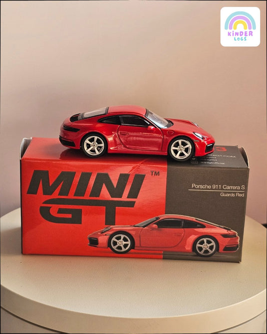 Mini GT Porsche 911 Carrera S Guards Red (Uncarded) - Kinder Logs