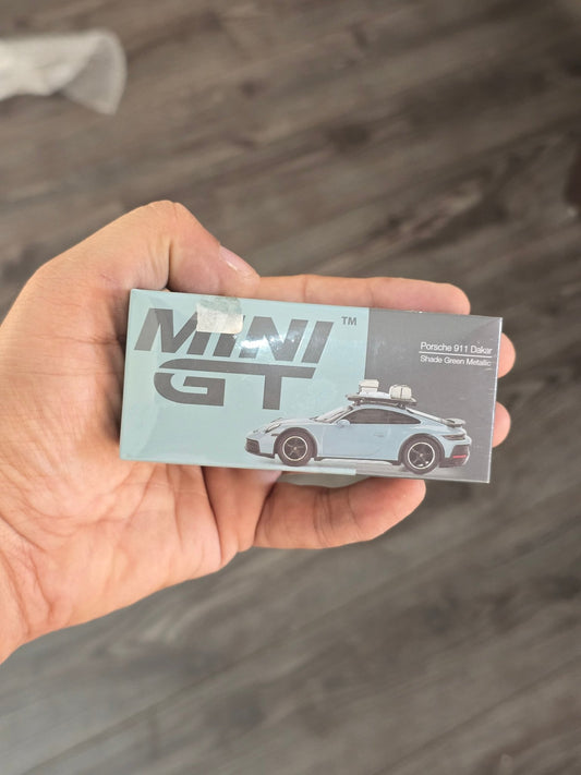 Mini GT Porsche 911 Dakar - Green Metallic - Sealed Box - Kinder Logs