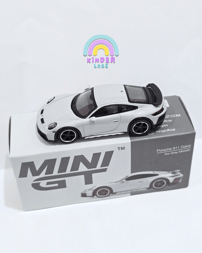 Mini GT Porsche 911 Dakar - Ice Gray Metallic (Open Box) - Kinder Logs