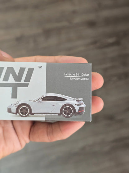 Mini GT Porsche 911 Dakar - Ice Gray Metallic (Open Box) - Kinder Logs