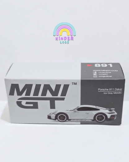 Mini GT Porsche 911 Dakar - Ice Gray Metallic (Open Box) - Kinder Logs