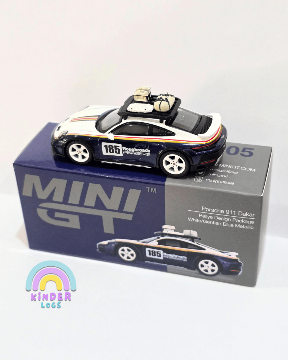 Mini GT Porsche 911 Dakar Rallye Design Package - Open Box - Kinder Logs