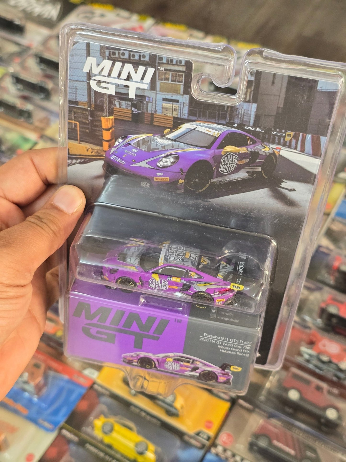 Mini GT Porsche 911 GT3 R 27 - 2023 FIA GT World Cup - Kinder Logs