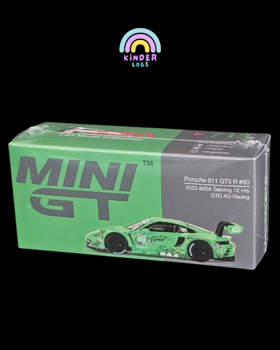 Mini GT Porsche 911 GT3 R #80 GTD AO Racing - Sealed Box - Kinder Logs ...