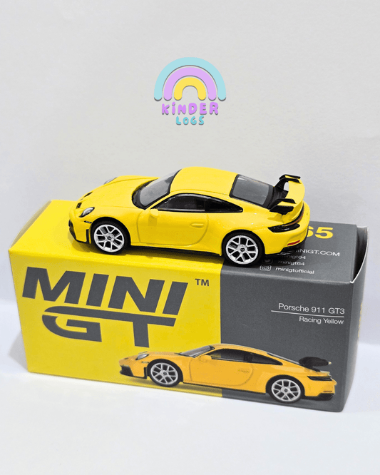 Mini GT Porsche 911 GT3 - Racing Yellow (Open Box) - Kinder Logs
