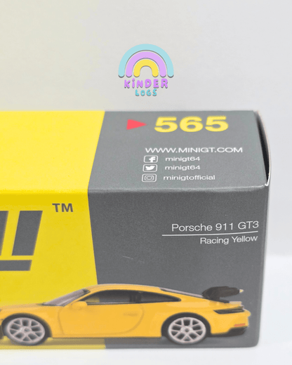 Mini GT Porsche 911 GT3 - Racing Yellow (Open Box) - Kinder Logs