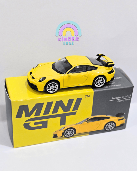 Mini GT Porsche 911 GT3 - Racing Yellow (Open Box) - Kinder Logs