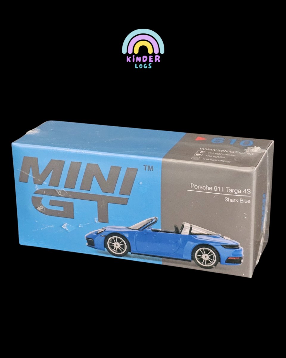 Mini GT Porsche 911 Targa 4S - Shark Blue - Kinder Logs