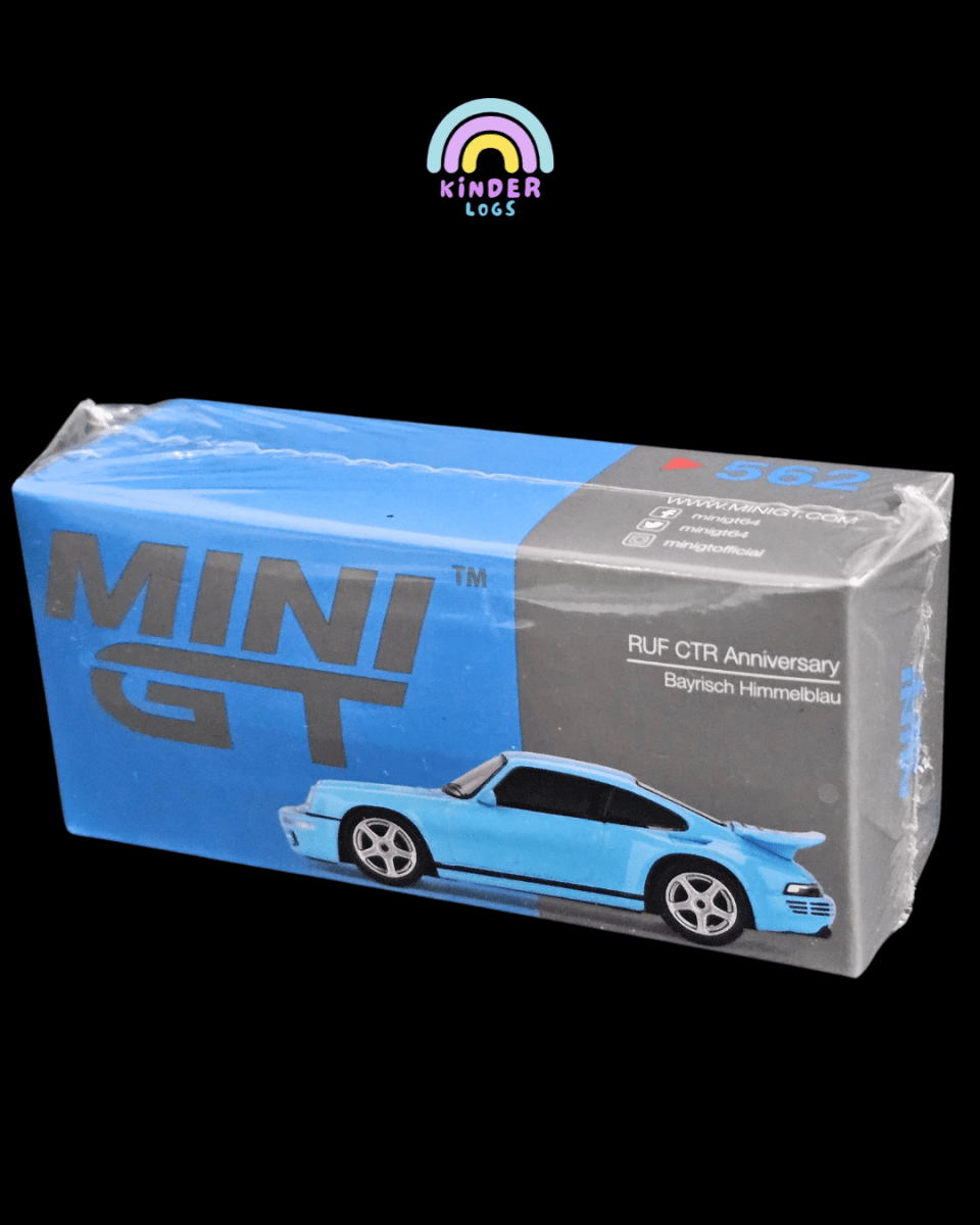 Mini GT Porsche RUF CTR Anniversary Edition (Bayrisch Himmelblau) - Kinder Logs