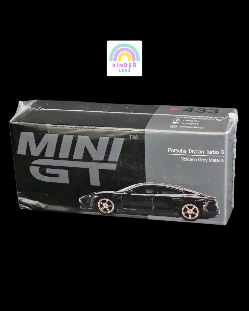 Mini GT Porsche Taycan Turbo S Volcano Grey - Kinder Logs