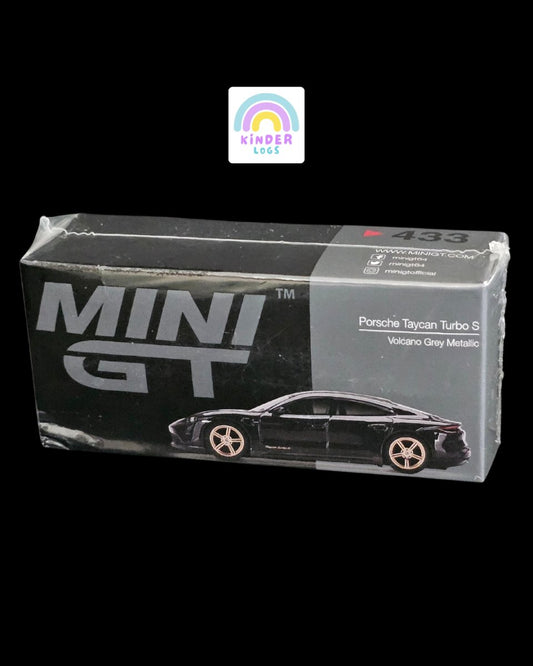 Mini GT Porsche Taycan Turbo S Volcano Grey - Kinder Logs