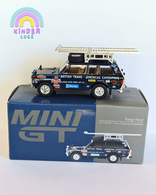Mini GT Range Rover - 1971 British Trans-Americas Expedition (Open Box) - Kinder Logs