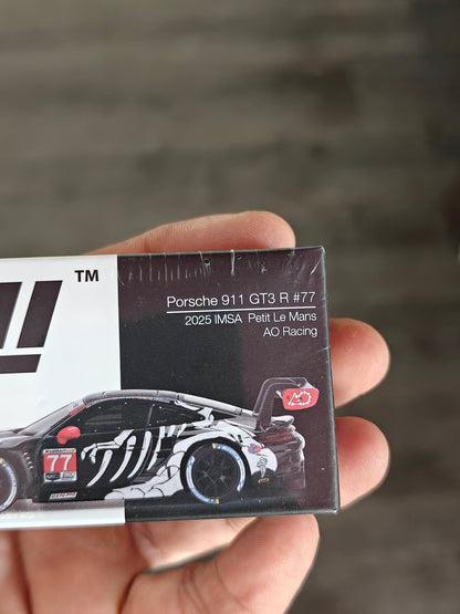 Mini GT REXY Skeleton Porsche 911 GT3 R 77 - Kinder Logs