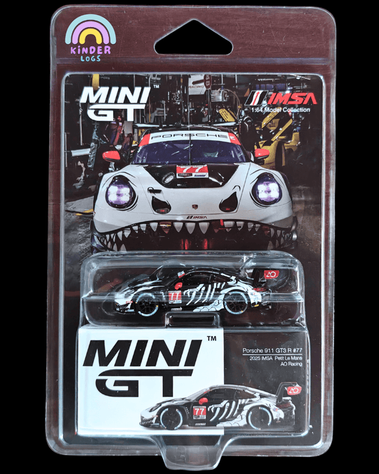 Mini GT REXY Skeleton Porsche 911 GT3 R #77 (Blister Pack) - Kinder Logs