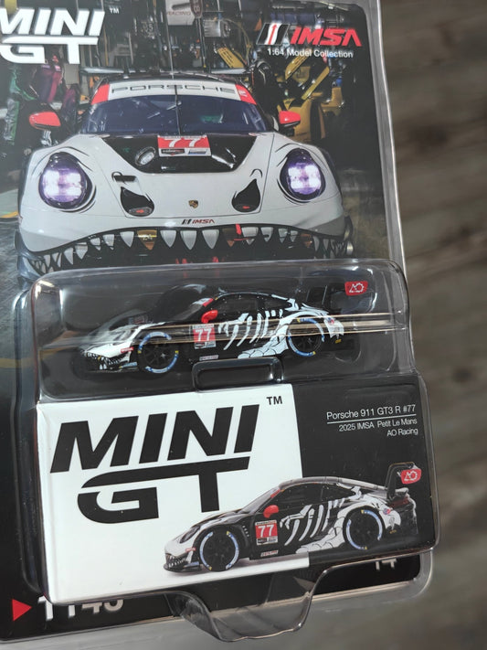 Mini GT REXY Skeleton Porsche 911 GT3 R #77 (Blister Pack) - Kinder Logs
