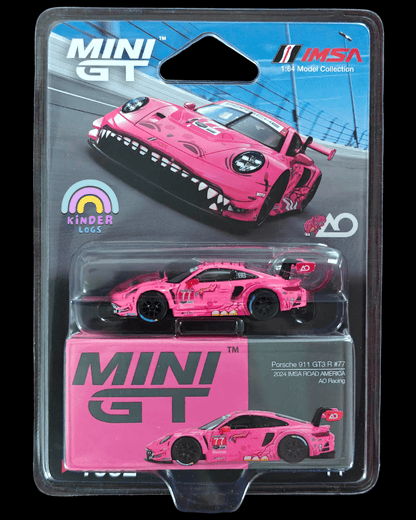 Mini GT Roxy Porsche 911 GT3 R #77 AO Racing #1052 - IMSA Road