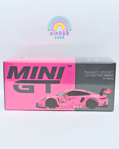 Mini GT Roxy Porsche 911 GT3 R 77 AO Racing (Sealed Box) - Kinder Logs