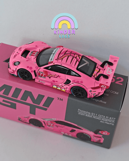 Mini GT Roxy Porsche 911 GT3 R 77 - Pink (Open Box) - Kinder Logs