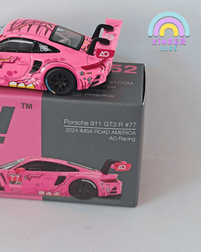 Mini GT Roxy Porsche 911 GT3 R 77 - Pink (Open Box) - Kinder Logs