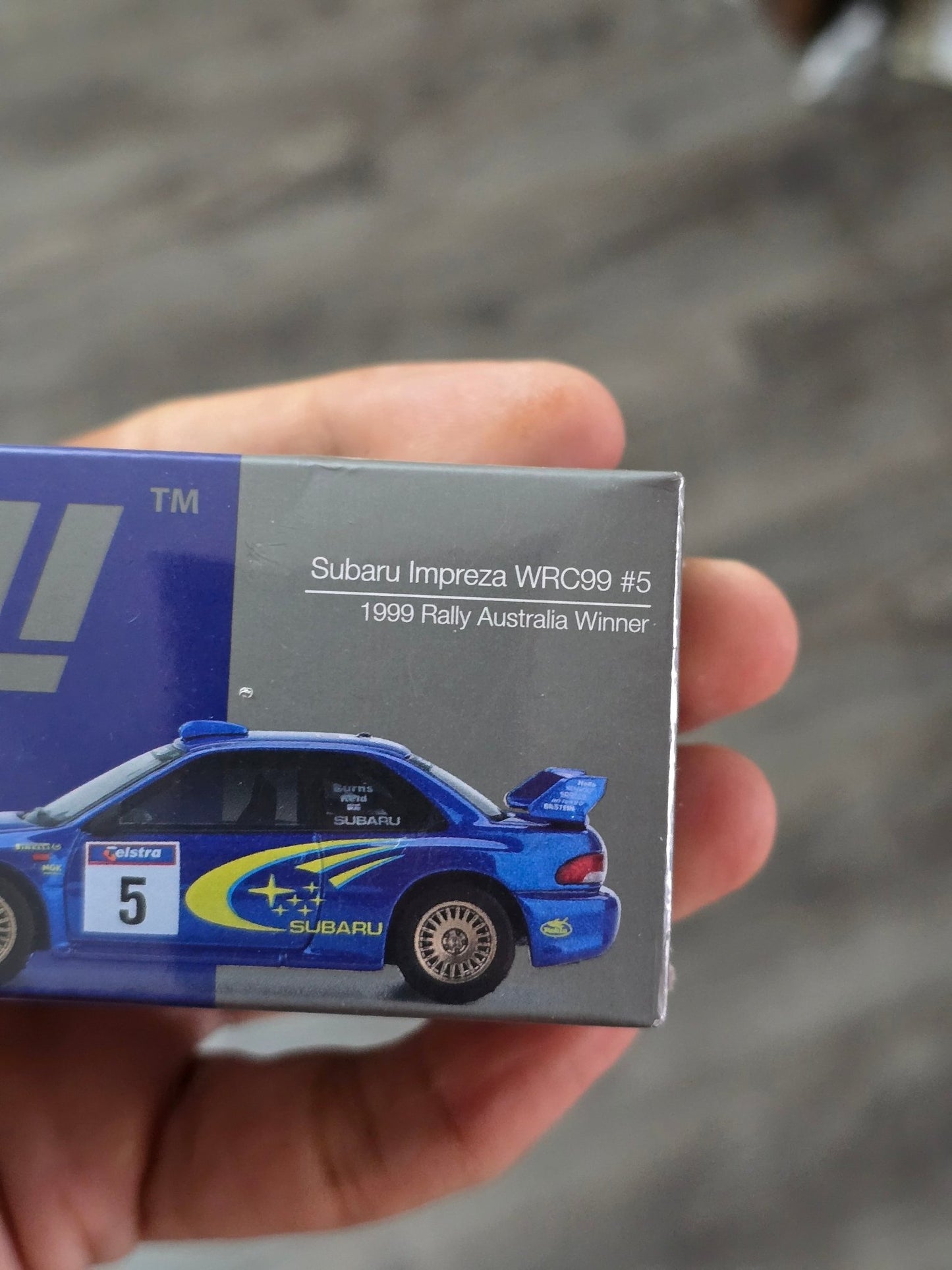 Mini GT Subaru Impreza WRC99 5 - 1999 Rally Australia Winner (Sealed Box) - Kinder Logs
