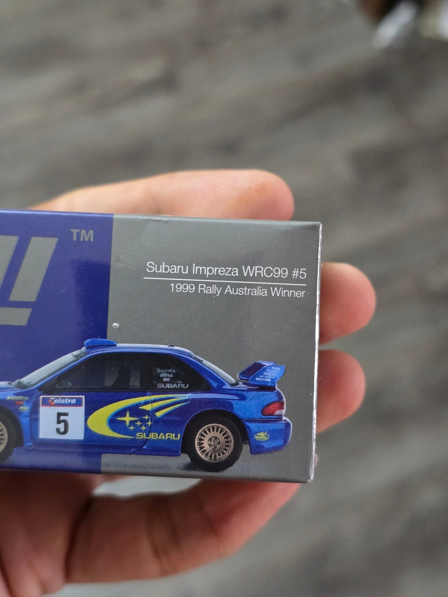 Mini GT Subaru Impreza WRC99 5 - 1999 Rally Australia Winner (Sealed Box) - Kinder Logs