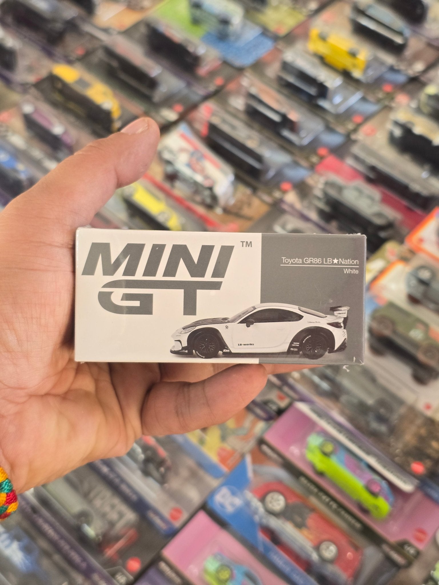 Mini GT Toyota GR86 LB Nation - White (Sealed Box) - Kinder Logs