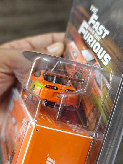 Mini GT Toyota Supra BOMEX - Brian O'Conner - Fast & Furious (Blister Pack) - Kinder Logs